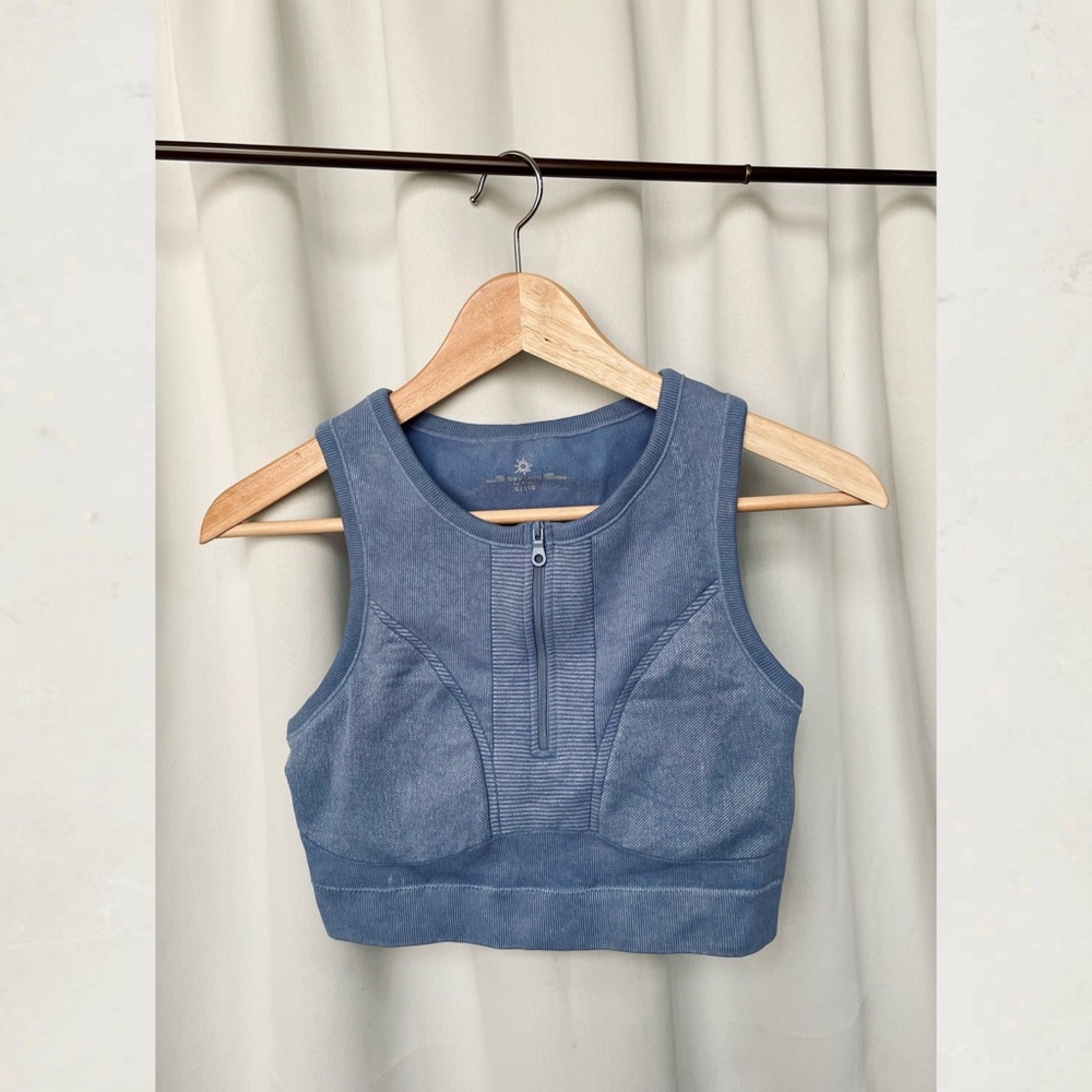 Aerie Offline Seamless Zip Front Sports Bra